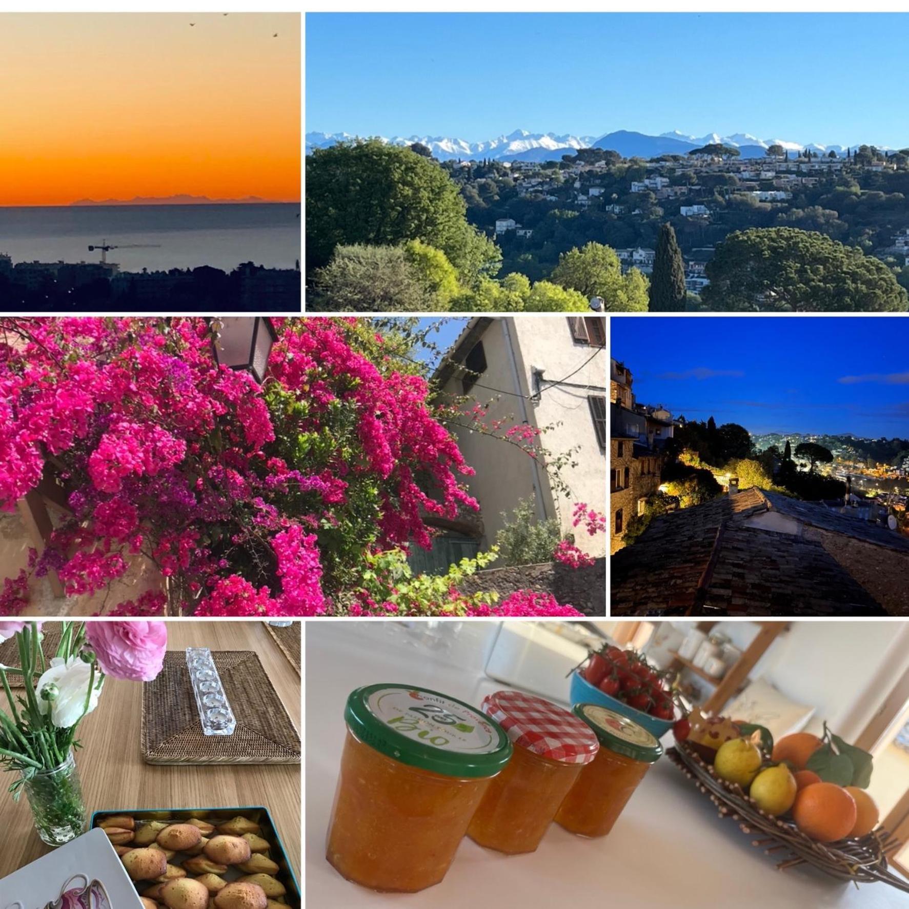 Ferienwohnung Bed & Breakfast Les Hauts De Cagnes Vue Mer Et Montagne Exterior foto
